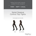 thumbnail image 2 of MeMoi Spiral Opaque Control Top Tights - Womens - Female, Q1/Q2, Dark Chocolate, 2 of 7