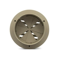 B&B Molders Thetford RV Replacement Parts and Accessories Camper Thermovent 4 inch Ducted Heat Vent With Damper Tan Brown PN 94269