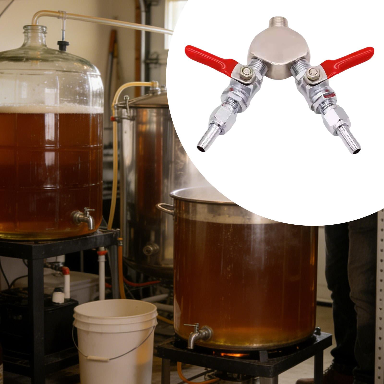 amagogo 2 Way CO2 Splitter Brew Beer Compact Replacement Easy to Use Sturdy Distributor