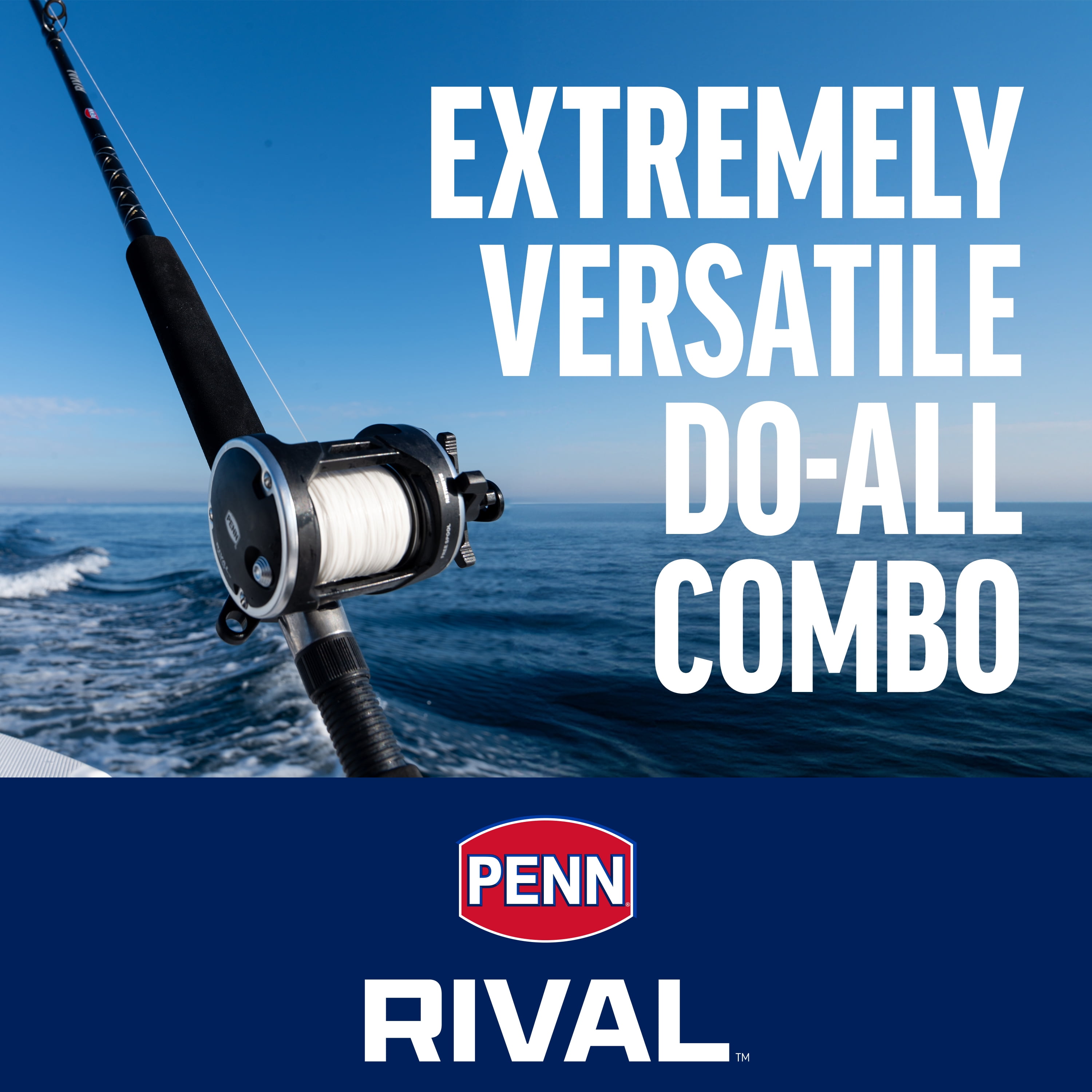 PENN Rival™ Level Wind Combo, 7' Medium Fishing Rod, 15 Size Reel