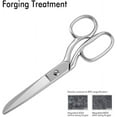 thumbnail image 2 of 8" Professional Heavy Duty Tailor Fabric Scissors, Dressmaker Sewing Classic Stainless Steel Ultra Sharp Forged Shears, Bent, 2 of 12