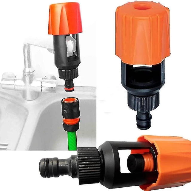 Conector de manguera de jardín para grifo de cocina, adaptador de grifo universal/adaptador de manguera Montaje de manguera de grifo flexible 4.5 X 2 X 2 pulgadas Feliz Sencillez