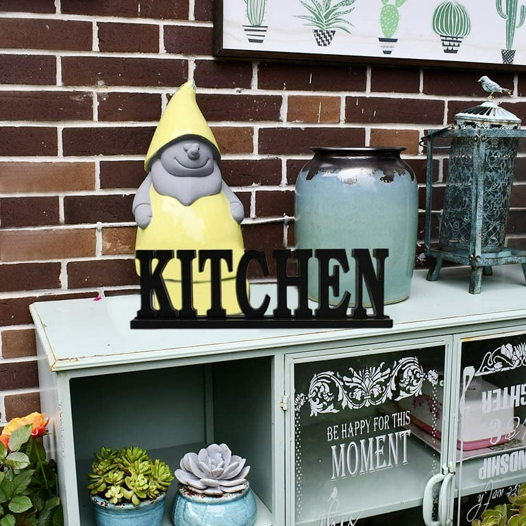 Decorative Freestanding Wooden Kitchen Sign for Home Decor and