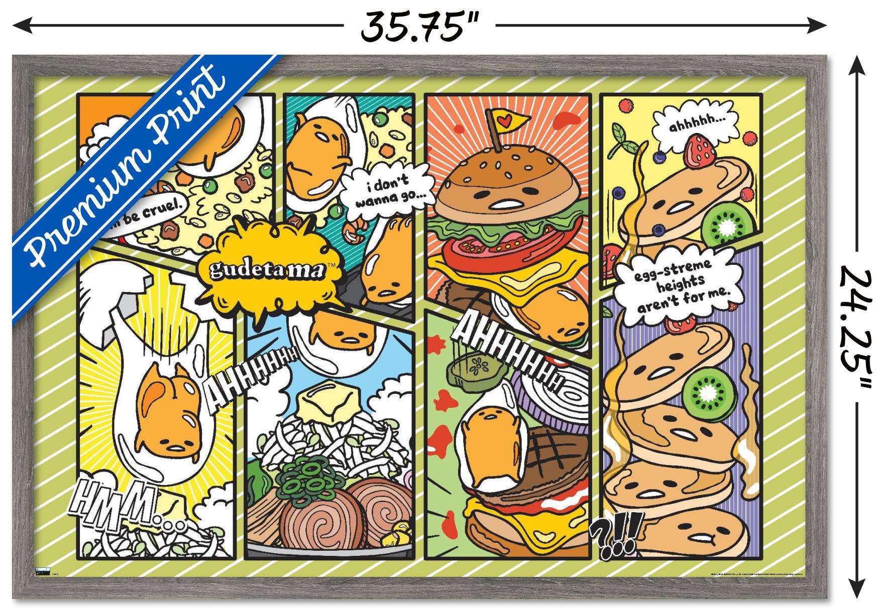 Gudetama - Food Wall Poster, 22.375" x 34", Framed