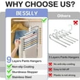 thumbnail image 7 of Scidweet Clothes Hangers, 2 Pack Space Saving Hangers Pants Rack Skirt Hangers Magic Closet Hangers Closet Organizer Pants Hanger Multifunctional Non-Slip Hangers, 7 of 7