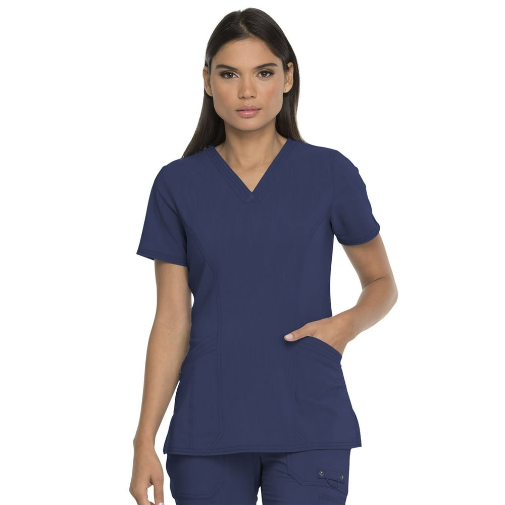 Dickies - Dickies Advance Scrubs Top for Women V-Neck With Patch ...