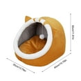 thumbnail image 3 of SLYNSHome Cat Beds for Indoor Cats,Cat Cave for Puppy and Kitten Calming Small Dog Bed with Cover Cave Cozy Warming Pet Sleeping Bag - Yellow, 3 of 7