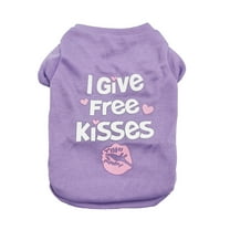 CICRKHB Dog Vest Cute Pet Print T Skirt Dog Summer Comfortable Breathable T Shirt Purple