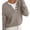Grey Khaki, variant on BTFBM Women Long Sleeve Crew Neck Sweaters Tops, 2 in1 Knitted Pullover, Deco Buttons, Oversized, Stretchy, Vacation, Business Casual Outfits, Fall Winter Trendy