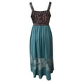 thumbnail image 4 of SCSAlgin Western Cowgirl Dresses for Women Smocked V-Neck Spaghetti Strap Cami Dress, 4 of 4