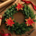 thumbnail image 4 of Aurorax Christmas Decorations Outdoor,Artificial Christmas Wreath Realistic Waterproof Pre-Assembled Winter Decorations for Home, 4 of 7