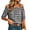 Black-C, variant on Womens Striped off Shoulder Tops Summer Casual Elastic Puff Short Sleeve Blouses Printed Vacation Shirts Gray-A