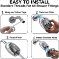 thumbnail image 5 of Aqua Elegante Shower Water Filter for Removing Chlorine and Hard Minerals - Chrome, 5 of 7