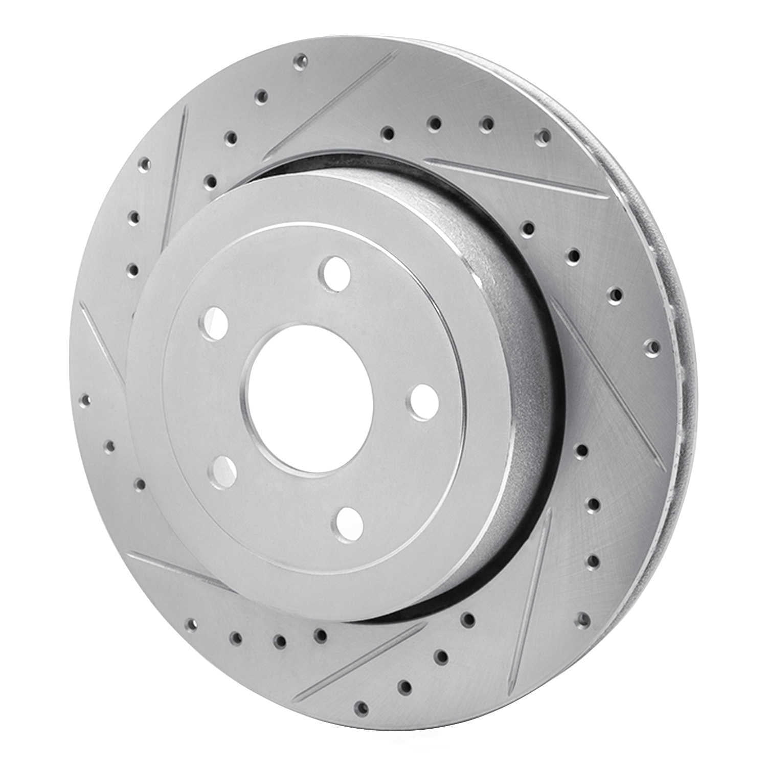 Dynamic Friction Company 631-42003L DFC Brake Rotor - Drilled And Slotted - Silver