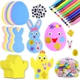 thumbnail image 2 of Easter EVA Foam Handmade Making Kit Colorful Painted Easter Stickers for Kindergarten Students DIY Crafts Creation Educational Supplies, 2 of 10