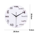 thumbnail image 2 of Reloj matemático, reloj de pared único, diseño moderno, novedad, reloj de ecuaciones matemáticas: cada hora marcada por una ecuación matemática simple, 2 of 5