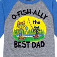 thumbnail image 3 of Pete The Cat - O-Fish-Ally The Best Dad - Toddler And Youth Raglan Graphic T-Shirt, 3 of 7
