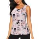 thumbnail image 1 of Balery Cat Camiseta sin mangas estampada ligera para mujer, tops de entrenamiento sin mangas, camisetas de yoga transpirables de secado rápido.-Medium, 1 of 7