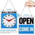 Emblems Clocks Open Signs Plate Hanging Sign for Business Will Return