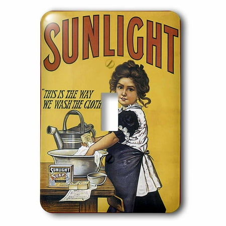 3dRose Vintage Sunlight Laundry Soap Advertising Poster - Single Toggle Switch (lsp_130016_1)