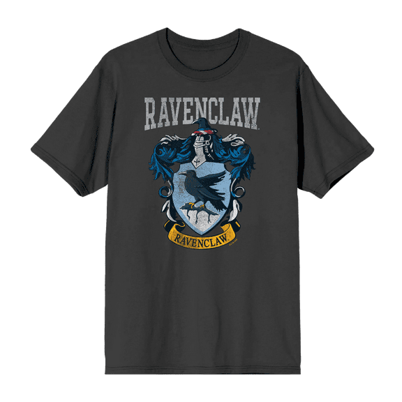 Harry Potter Ravenclaw Crest Crew Neck Short Sleeve Men's T-shirt-Medium
