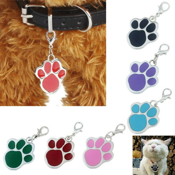 Besufy Pet Paw Dog Puppy Cat Anti Lost Id Name s Collar Pendant Charm Accessories Walmart Com Walmart Com