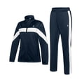 thumbnail image 3 of Women's 2Pc Full Zip Tracksuit, 4 Way Stretch Breathable with Zipper Pockets for Golf Running Casual Navy blue M, 3 of 9