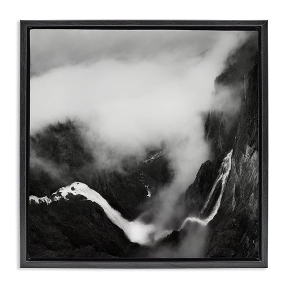 Stupell Industries Modern Black Floating Frame Canvas Art, 18 x 18, by Thomas Tepstad Berge