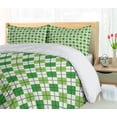 thumbnail image 5 of Ambesonne Irish Duvet Cover Set, Classical Argyle Pattern, 2-Calking, Green Pale Green White, 5 of 7