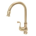 thumbnail image 3 of Grifo de cocina de una sola palanca, extraíble, para agua fría y caliente, grifo para lavabo de baño de latón vintage, 3 of 8