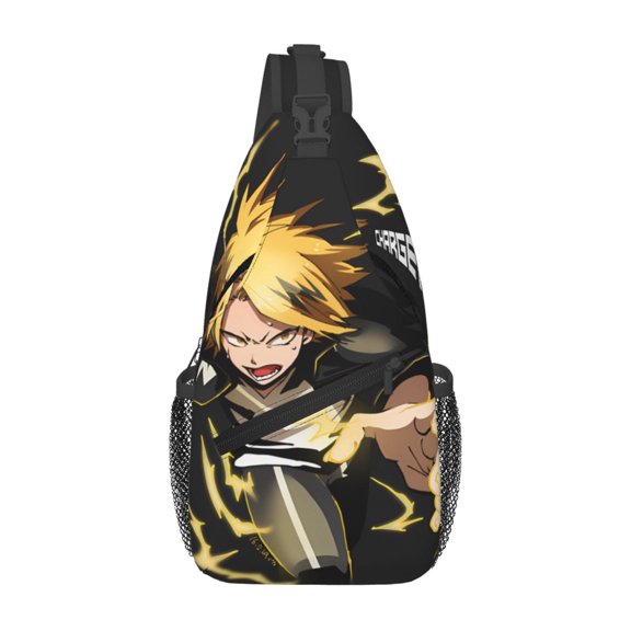 My Hero Academia Denki Kaminari Sling Bag Crossbody Sling Backpack Chest Bag Daypack Purses Shoulder Bag For Women Men Travel Hiking