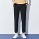 thumbnail image 2 of Pantalones de verano negros para hombre, pantalones de traje fluidos drapeados para hombre, 9 reseñas de ropa de diseñador recortada, muchos pantalones de moda, sastrería, 2 of 5