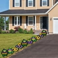 thumbnail image 3 of Big Dot of Happiness Colorful Mardi Gras Mask - Lawn Decorations - Outdoor Masquerade Party Yard Decorations - 10 Piece, 3 of 8