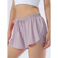 thumbnail image 2 of 2-in-1 Sports Yoga Short Skirt, Women's Activewear, Drawstring Stretchy Golf Sports Shorts, 2 of 5