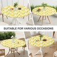 thumbnail image 3 of Round Picnic Table Cloth 100% Waterproof & Oil Proof, Elastic Fitted Table Cover for 36"-44" Round Tables, for Dining, Camping, Outdoor, 3 of 3