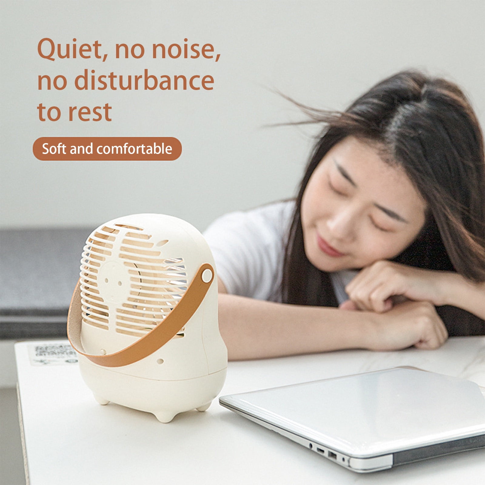 Portable USB Rechargeable Evaporative Cooler Fan with 3 Speeds Humidifier & Purifier for Home Office Travel Large Water Tank 10H Cooling White Pink Green