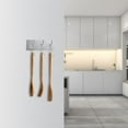 thumbnail image 4 of ZheElen 3/5 Hook Rack Strong Self Adhesive Door Wall Hangers Hooks Suction Heavy Load Rack Cup Sucker for Kitchen Bathroom Brushed three hooks 1Set, 4 of 6