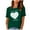 Green, variant on IROINNID Womens Loose Blouse Print Round-Neck Short Sleeve T-Shirt Printing Tops