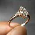 thumbnail image 3 of solitaire jewels 1.5CT Marquise Moissanite 7 Stone Engagement Ring For Women, 10K Yellow Gold, 3 of 5