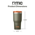 thumbnail image 4 of RTIC 30 oz Ceramic Lined Insulated Essential Tumbler, Leak-Resistant Lid, Trailblazer, 4 of 6