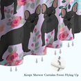 thumbnail image 6 of French Bulldog and Flower Shower Curtain 36"x72" ,Bathroom Decorative Shower Curtains Set with 12 Hooks,Modern Waterproof Washable Shower Curtain, 6 of 6
