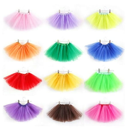 - 3 Layer Fashion Girls Kids Tutu Party Ballet Dance Wear Dress Skirt Costumes