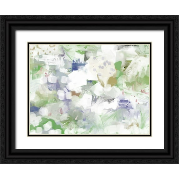 Auda, Christine 32x25 Black Ornate Wood Framed with Double Matting Museum Art Print Titled - A Snowy Mix I