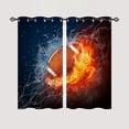 thumbnail image 3 of Marble Texture Valances Set for Kitchen, Red and Gold Abstract Marble Home Decor Rod Pocket Window Drapes for Kitchen Living Room Dining Room Office 52x18 Inch + 27x24 Inch X 2, 3 of 6