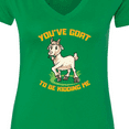 thumbnail image 4 of Inktastic Funny Goat Kid Joke Women's V-Neck T-Shirt, 4 of 5