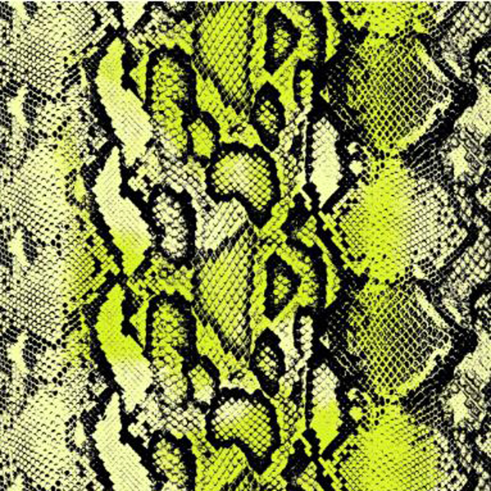 FREE SHIPPING!!! Lime Black Snake Skin Pattern Printed on Hi-Multi