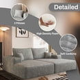 thumbnail image 5 of Wiilayok 74.8" Modern Sofa bed With Dual sleeper,Oversized Boneless lounger for Living Room Bedroom,No Assembly Required,Gray (Plush Corduroy Fabric), 5 of 9