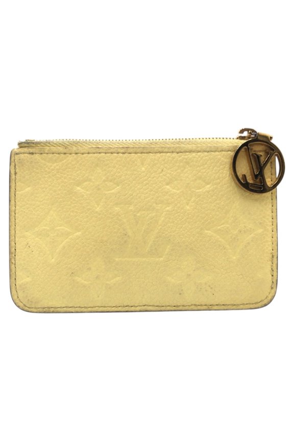 Pre-Owned LOUIS VUITTON Monogram Porte Carte Romy Jaune Yellow Leather Wallet M82044 Women's
