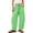 Green, variant on hoksml Women's Gingham Wide Leg Pants Drawstring Elastic Waist Plaid Lounge Trousers with Pockets for Lounge Daily Casual Wear