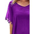 thumbnail image 4 of Dewadbow Women Beachwear Swimwear Tassel Bikini Cover Up Kaftan Beach Dress, 4 of 6